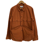 エンズアンドミーンズ ENDS and MEANS Harvest P/O Shirts 長袖シャツ オレンジ Mサイズ 201MT-4242