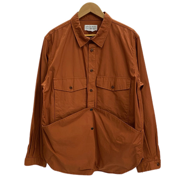 エンズアンドミーンズ ENDS and MEANS Harvest P/O Shirts 長袖シャツ オレンジ Mサイズ 201MT-4242
