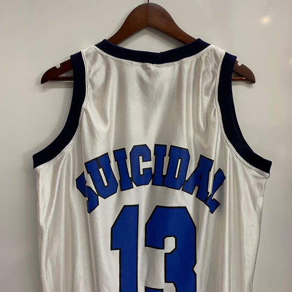 【曜日割引対象外】 ヴィンテージ vintage 90's Suicidal Tendencies バスケットジャージ ゲームシャツ USA製 ノースリーブ ホワイト Mサイズ 201MT-4409 VB