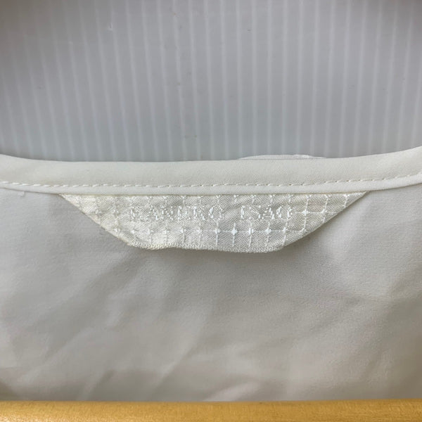 カネコイサオ kaneko isao ワンダフルワールド リボン ブラウス フリル パールボタン 半袖シャツ ホワイト 201LT-434