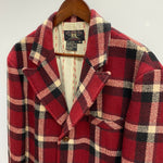 【曜日割引対象外】 ダブルアールエル RRL 90's Western York Tweed Check Half Coat 三つ星 ジャケット レッド Mサイズ 201MT-3835 VB