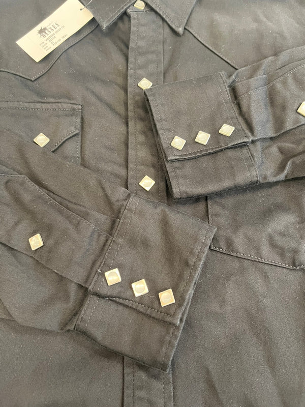 マシス MASSES WESTERN SHIRTS CS ウエスタンシャツ 黒 XL 長袖シャツ ブラック 101MT-5141