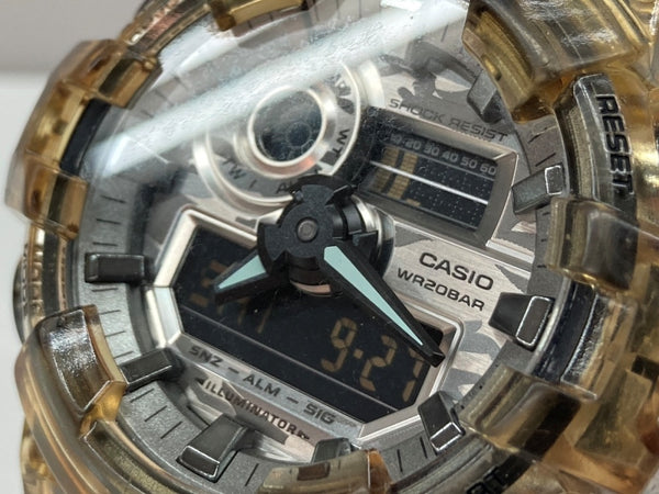 ジーショック G-SHOCK CASIO カシオ 耐衝撃構造 20気圧防水 アウトドア 腕時計 スケルトン ウォッチ 5522 黒 GA-700SKC メンズ腕時計ブラック 104T-33