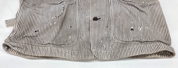 ネイバーフッド NEIGHBORHOOD SHIPYARD H/C-JKT シップヤード ヒッコリー HICKORY カバーオール ワーク ライトアウター JACKET WHITE 白 BLUE 青 091ARNH-JKM01 ジャケット ストライプ ホワイト Mサイズ 104MT-1822