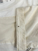 モンクレール MONCLER JW ANDERSON JWアンダーソン つぎはぎデザイン ボーダー 生成り G109E8C00009 Tシャツ ホワイト Sサイズ 101MT-4198
