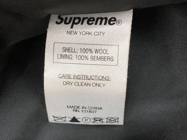 シュプリーム SUPREME 13AW Loro Piana Wool Trench ロロピアーナ ウール トレンチ ステンカラー テーラード フロントボタン 千鳥柄 GRAY グレー系 灰色  コート 総柄 グレー Lサイズ 104MT-1848