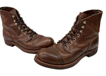 レッドウィング RED WING Iron Ranger アイアン レンジャー キャップトゥ アンバーハーネス レースアップ 革靴 7D 茶 8111 メンズ靴 ブーツ カントリー ブラウン 25cm 104S-766