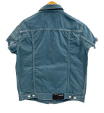 オフホワイト Off-White ジップアップ カットオフ ジャケット ジャケット ブルー Lサイズ 101MT-4147