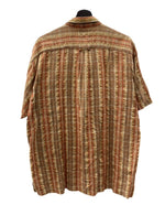 ステューシー STUSSY OLD 紺タグ Plaid shirt チェック シャツ 半袖 茶 半袖シャツ ロゴ ブラウン Mサイズ 104MT-1923