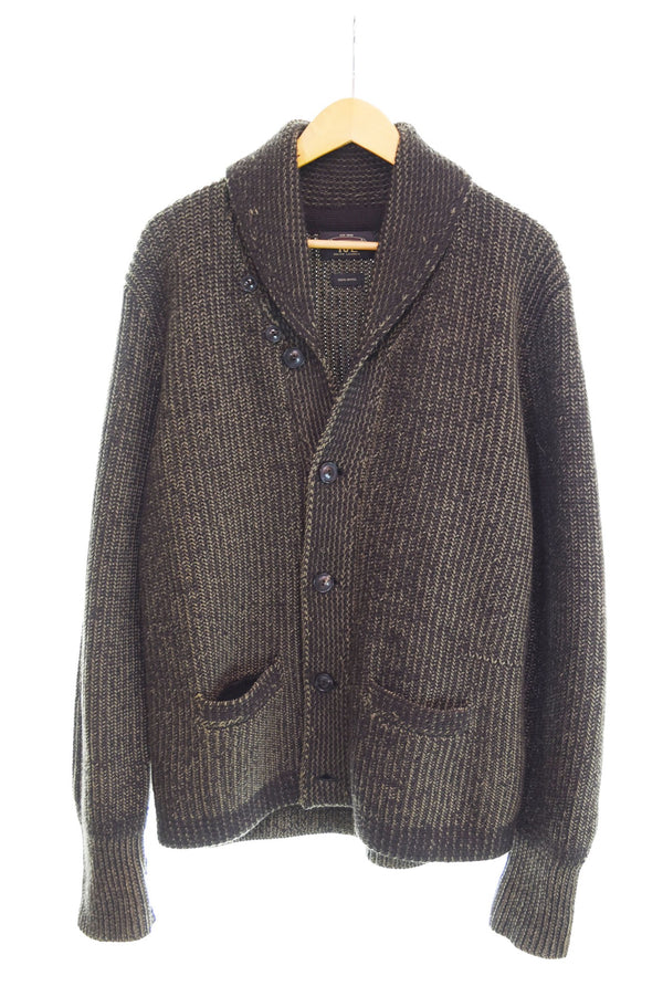 ダブルアールエル RRL ラルフローレン LOW GAUGE SHAWL COLLAR CARDIGAN ローゲージショールカラーカーディガン  カーディガン ブラウン LLサイズ 103MT-2448