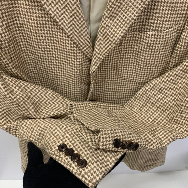 ラルフローレン Ralph Lauren 90's テーラードジャケット 千鳥格子 ジャケット ベージュ 201MT-4474