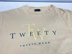 US US古着 90's 90s Changes LOONEY TUNES TWEETY WEAR CKパロディ Tシャツ イエロー Lサイズ 101MT-3352