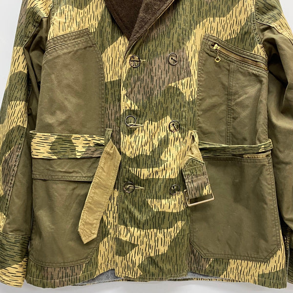 【曜日割引対象外】 キャピタル KAPITAL キャピタル レイン リングコート カモフラ ジャケット グリーン Lサイズ 201MT-4308 VB