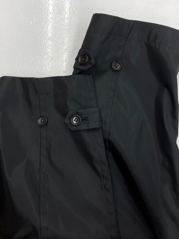 コムデギャルソン COMME des GARCONS HOMME BLACK NYLON LONG COAT ナイロン ロング コート チェスター ボタン アウター ジャケット 黒 HC-10001M ジャケット 無地 ブラック Mサイズ 104MT-1556