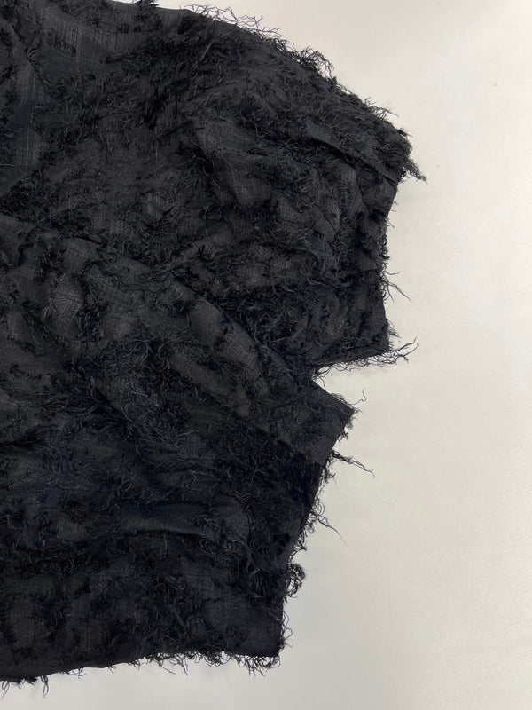 アトリエヌメロサンク Atelier N°5 Atelier N5 ノーカラーフェザージャケット 黒　 LDZ10A2107A0006 ジャケット ブラック フリーサイズ 101LT-237