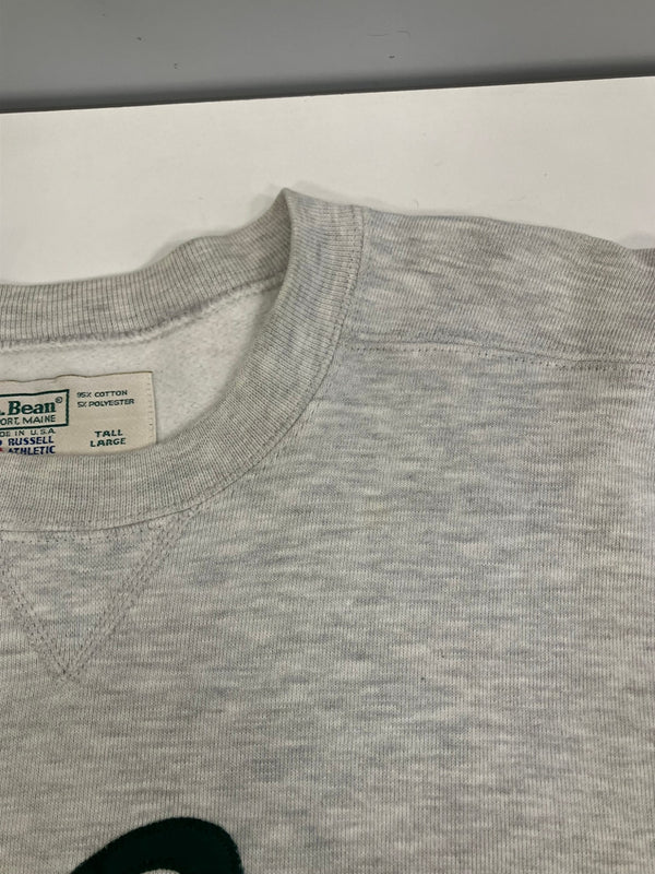 ラッセルアスレチック RUSSELL ATHLETIC 80's 80年代 L.L.BEAN エルエルビーン コラボ Wネーム 筆記体ロゴ VINTAGE ヴィンテージ TALL LARGE スウェット グレー Lサイズ 101MT-5156