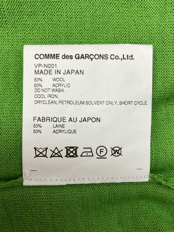 コムデギャルソン COMME des GARCONS THE BEATLES CARDIGAN ザ ビートルズ カーディガン アップル ワッペン CDG 緑 VP-N001 カーディガン ワンポイント グリーン Sサイズ 104MT-1606
