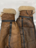 アビレックス AVIREX B-3 MOUTON FLIGHT JACKET ムートン フライト ジャケット ボア ジップアップ 軍物 アウター 茶 33H5595 サイズ 36 ジャケット 無地 ブラウン 104MT-1713