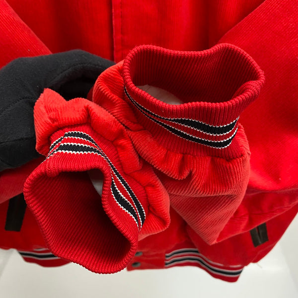 【曜日割引対象外】 レノック Rennoc 80's コーデュロイ バーシティジャケット スタジャン USA製 ジャケット レッド Lサイズ 201MT-4766 VB