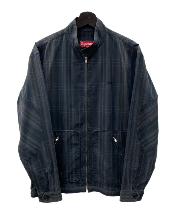 シュプリーム SUPREME OLD USA製 チェック スイングトップ ジップアップ ジャケット 紺 ジャケット チェック ネイビー Mサイズ 104MT-1728