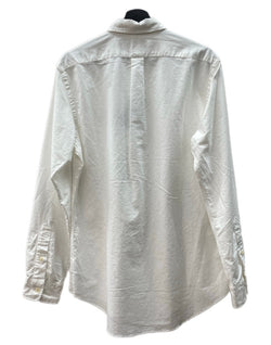 ラルフローレン RalphLauren POLO BUTTONDOWN SHIRT ボタンダウン シャツ CUSTOM FIT 刺繍 長袖 白 長袖シャツ ワンポイント ホワイト Mサイズ 104MT-2085