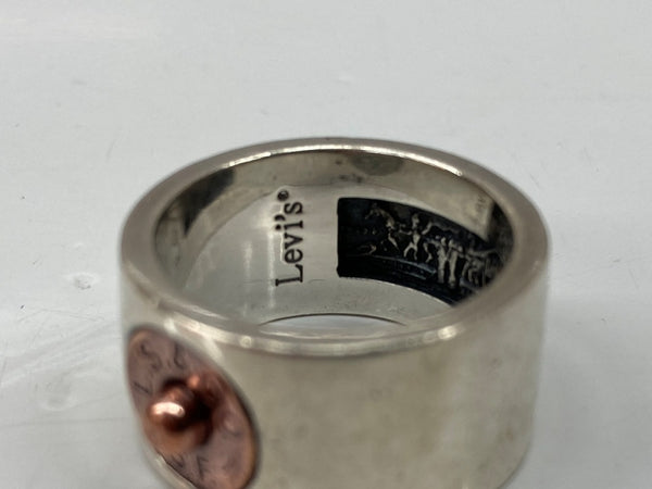 リーバイス Levi's RIVET RING リベット リング ボタン ワーク 指輪 925 銀 メンズジュエリー 指輪・リング ロゴ シルバー 104A-74