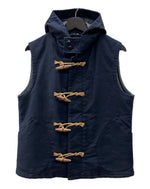 ジェラード JELADO DUFFLE VEST ダッフル ベスト デッキコード ジップアップ フード アウター 紺 CT03502 ベスト 無地 ネイビー Mサイズ 104MT-1664
