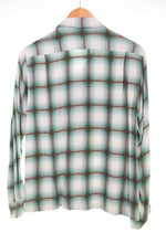 スタイルアイズ STYLEEYES レーヨン オンブレ チェックシャツ SE24785 長袖シャツ グリーン Mサイズ 103MT-3145