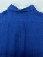 ラルフローレン RalphLauren 90s BLAKE LINEN S/S SHIRT リネン 半袖 シャツ ボタンダウン 刺繍 ショートスリーブ 青 半袖シャツ ワンポイント ブルー XLサイズ 104MT-2050