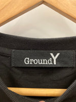 ヨウジ ヤマモト YOHJIYAMAMOTO GroundY ロゴ 長袖カットソー 黒 シンプル  サイズ3 ロンT ブラック 101MT-2998