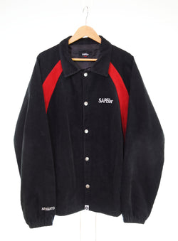 サプール  SAPEur コーデュロイ ジャケット コーチジャケット ジャケット ブラック Lサイズ 103MT-2806