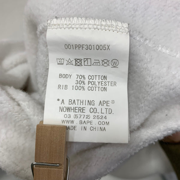 アベイシングエイプ A BATHING APE スウェット ホワイト XLサイズ 201MT-4819
