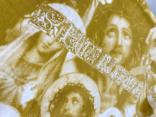 シュプリーム SUPREME Jesus and Mary Hooded Sweatshirt Gold ジーザス マリア キリスト 総柄 フーディ パーカー パーカ イエロー Mサイズ 101MT-4060