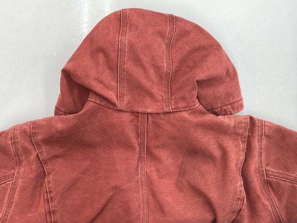 カーハート Carhartt ACTIVE JACKET アクティブ ジャケット 裏地ボア ダック ジップアップ アウター 赤 ジャケット ロゴ レッド XLサイズ 104MT-1458