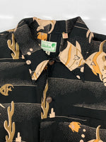 サンサーフ SUN SURF S/S SPECIAL EDITION ALOHA KIHI KIHI アロハ シャツ キヒ キヒ ハワイアン 半袖 開襟 魚 海 黒 SS30210 半袖シャツ 総柄 ブラック Sサイズ 104MT-1710