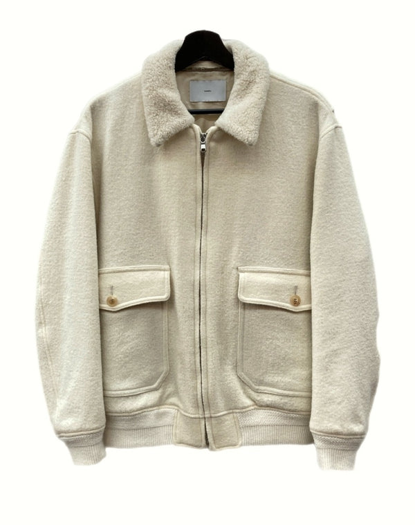 シュガーヒル SUGARHILL 22AW CREATER MELTON G-1 クレーター メルトン ウール ジャケット アウター ブルゾン 白 22AWJK01 サイズ 2 ジャケット 無地 ホワイト 104MT-1125
