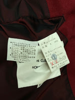 コムデギャルソン COMME des GARCONS HOMME 90s LONG JACKET ロング ジャケット 田中オム テーラード アーカイブ アウター 赤 IJ-04012M ジャケット 無地 レッド Mサイズ 104MT-2093