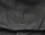 ヴェトモン VETEMENTS 18SS Tape Hoodie WSS18TR26 テープ デザイン スウェット プルオーバー パーカー  WSS18TR26  XS パーカ ブラック SSサイズ 103MT-2437
