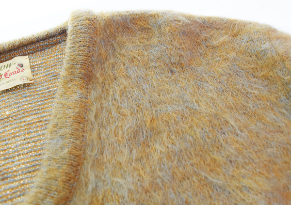 ヴィンテージ Vintage 60s~70s ARROW アロー Vネックモヘアニット 毛足長 ヴィンテージ 60's 70's セーター ベージュ Lサイズ 103MT-2425