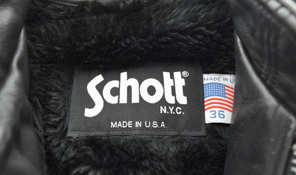ショット SCHOTT 141 ボアライナー付 レザー シングル ライダース