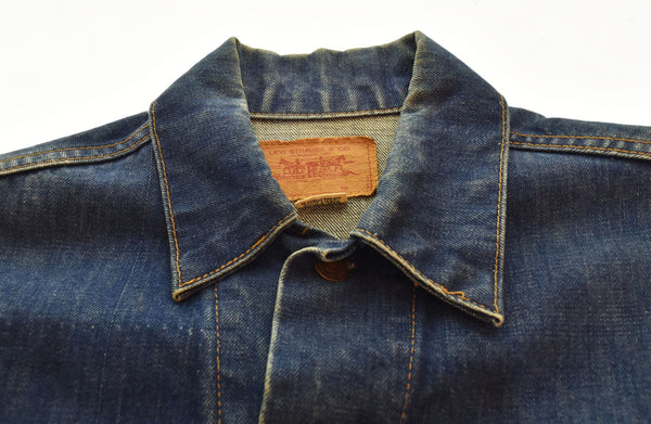 リーバイス Levi's 70s 70505 4th BIGE ケアタグ ボタン裏52 両面タブ 不均等V ヴィンテージデニム 70's 70年代 ジャケット ブルー 103MT-2498
