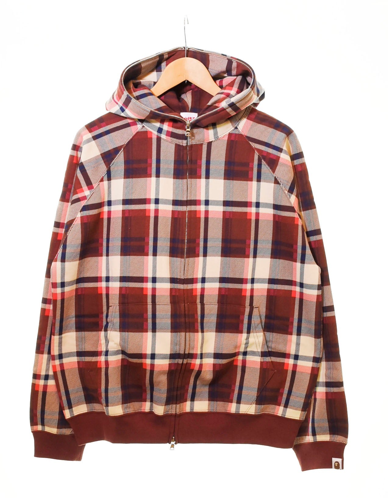 ア ベイシング エイプ A BATHING APE ラブジェネチェック フルジップ