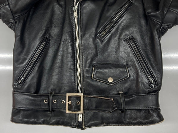 ショット SCHOTT Perfecto LEATHER JACKET レザー ジャケット ダブル ライダース バイカー アウトドア USA製 アウター 黒 サイズ 38 ジャケット 無地 ブラック 104MT-1696
