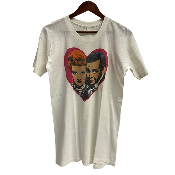 【曜日割引対象外】 ヴィンテージ vintage 80's I Love Lucy ムービーTシャツ Tシャツ ホワイト Lサイズ 201MT-3974 VB