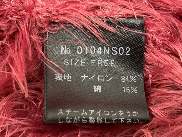 ヒステリックグラマー HYSTERIC GLAMOUR シャギーニット タイト ワンピース ボートネック ワンショルダー オフショルダー 平成 Y2K グランジ 缶バッジ付 PINK ホットピンク ショッキングピンク 0104NS02 セーター 無地 ピンク フリーサイズ 104LT-210