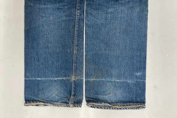 リーバイス Levi's 501XX 60s 60年代 ギャラなし 紙パッチ Vintage ヴィンテージ ジーンズ デニムパンツ ジーパン ボタン裏W 赤耳 青 無地 デニム ブルー W34 L35 104MB-178
