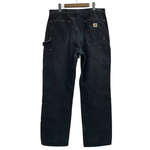 【曜日割引対象外】 カーハート Carhartt 00's ダブルニー ワークパンツ ダック カーゴパンツ ブラック 36×32サイズ 201MB-1191 VB