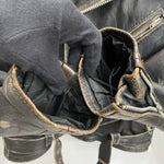 【曜日割引対象外】 アメカジ系 Leather Item ダブルライダースジャケット ジャケット ブラック -サイズ 201MT-4497 VB