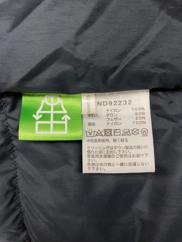 ザノースフェイス THE NORTH FACE NUPTSE VEST ヌプシ ダウン ベスト フーディ GREEN DOWN 灰色 紺 ND92232 ベスト ロゴ グレー Lサイズ 104MT-789