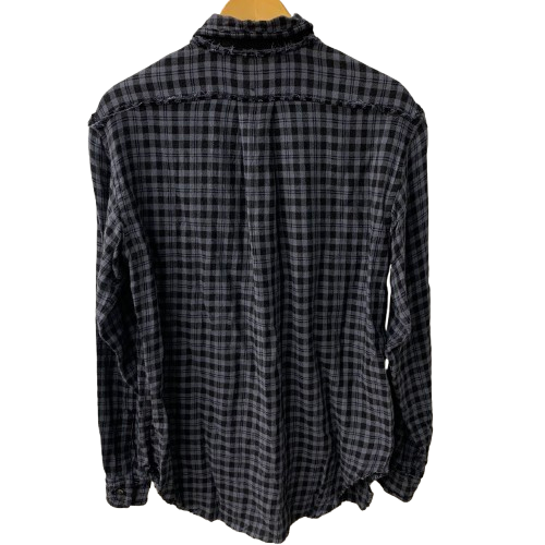 エムエーエスユー MASU 23ss GRUNGE PLAID SHIRT 長袖シャツ ブラック 46サイズ 201MT-4667